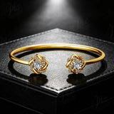 Moissanite Bracelet 2ct D Color Adjustable VVS1 925 Sterling Silver 18K Gold Plated Charm Fine Jewelry for Women Anniversary