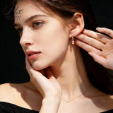 1ct/2ct D Color Emerald Cut Moissanite Earrings VVS1 S925 White Yellow Rose Gold Luxury Anniversary Gift for Women Valentine