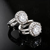 1/2ct Moissanite Earrings Round Cut D VVS1 925 Sterling Silver GRA Certified Factory Direct Hypoallergenic Daily Wear Women Jewelry