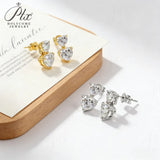 3ct/6ct D Color VVS1 Heart Moissanite Earrings S925 White Gold Yellow Gold Valentines Day Anniversary Gift for Her