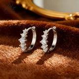 Round Cut Moissanite Earrings S925 10K 14K 18K Gold Studs Luxury Jewelry Perfect Anniversary Christmas Gift for Wife