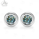 Moissanite Earrings 12 Colors 925 Silver 0.5CT Bubble Top quality Birth Stones New Bridal Jewelry classic Daily Wear Jewel Gift