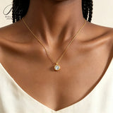 1CT Moissanite Necklace Round Cut 925 Sterling Silver D Color VVS1 GRA Hypoallergenic Commuter‑Friendly Daily Fine Jewelry