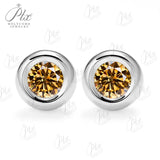 Moissanite Earrings 12 Colors 925 Silver 0.5CT Bubble Top quality Birth Stones New Bridal Jewelry classic Daily Wear Jewel Gift