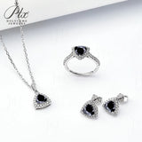 Jewelry Set Moissanite Jewelry Set Trillion Cut It Includes Ring Necklace & Earrings Suitable for Weddings and Ideal As A Gift