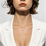 2-5CT Moissanite Necklace Pear Cut 925 Sterling Silver D Color VVS1 GRA Factory Direct Hypoallergenic Daily Wear Jewelry