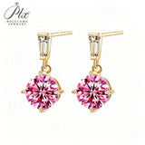2ct Moissanite Earring Round Cut D Color VVS1 925 Sterling Silver GRA Certified Factory Direct Ideal Gift For Daily Matching