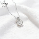 Moissanite Necklace 925 Silver/10K/14K Gold Minimalist Heart Cut 2ct D Color GRA Bridal Wedding & Everyday Wear Luxury Jewelry Gift