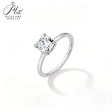 1.5ct/2.5ct Moissanite Ring VVS1 Clarity 1D Color Cushion 925 Silver White Yellow Rose Gold Anniversary Wedding Band for Women