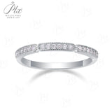 Moissanite Ring 925 Sterling Silver GRA Certificate VVS1 Round 1.2mm D Color Sparkling Minimalist Jewelry Gifts For Women