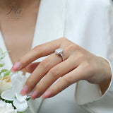 Moissanite Ring Emerald Cut D Color S925 with GRA Certification High-End Jewelry Design Suitable for Anniversary Gifts