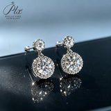 Moissanite Earrings Round Cut 2ct D/Black/Champagne/Green Color VVS1 925 Sterling Silver GRA Certified Factory Direct Supply Ideal Gift