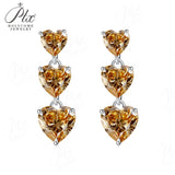5ct Moissanite Earrings Heart Cut D Color VVS1 925 Sterling Silver GRA Certified Hypoallergenic Office Wear Factory Direct