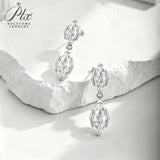 GRA Certificate 6ct Marquise Cut D Color Moissanite Drop Earrings for Women 925 Sterling Silver Stud Earrings with Certificate Unique Fine Jewelry Gift