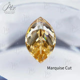 Moissanite Stone Multiple Shapes Champagne Brilliant Cut Loose Gems Jewelry Making Charm S925 Jewel Gift Beads Pass Diamond Test