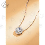 Moissanite Diamond 6.5mm 1CT Necklace For Woman Pendant 925 Silver Party Bridal Fine JewelryHochwertiger Schmuck Geschenk charms