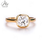 Moissanite Ring Cushion Cut 7mm D Color 925 Silver Engagement Ring A Treasure That Highlights a Woman's Elegant Temperament