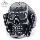 Men’s Punk Skull Rings Stainless Steel Multi-Style Hip-Hop Biker Fashion Jewelry Personality Rock Ring Party Charm Gift