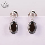 Moissanite Earrings 925 Sterling Silver D Color Oval Cut Ruby/Sapphire/Columbia Premium Jewelry Gifts for Anniversarie Birthdays