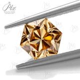 Moissanite Diamond Hexagon Green/D/Champagne Color VVS1 Brilliant Cut Tester Positive Factory GRA Certificate Jewelry Making DIY