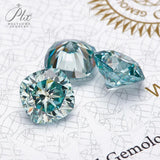 Aqua Blue VVS1 Moissanite Multiple Cutting Shapes Loose Moissanites Gemstones with GRA Brilliant Cut Fancy Cut Beads For Jewelry