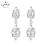 GRA Certificate 6ct Marquise Cut D Color Moissanite Drop Earrings for Women 925 Sterling Silver Stud Earrings with Certificate Unique Fine Jewelry Gift