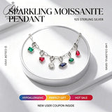 Moissanite Lab Created Gemstone Pendant 925 Sterling Silver 48 Designs Mix & Match Freely Fade-resistant Versatile Daily Wear Jewelry