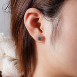 Moissanite Earrings 925 Sterling Silver Round Cut Salt and Pepper Fade-Resistant Daily Wear for Her Factory Direct