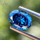 Moissanite Sapphire Blue Brilliant Oval Cut Lab Grow Diamond Gemstone Charms Advanced With GRA Report Jewelry Making Material