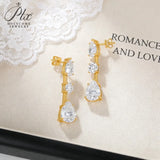 Moissanite Earrings 2-8ct D Color Round and Pear Cut VVS1 S925 White Yellow Rose Gold Mixed Shape Studs Fine Jewelry Gift for Her