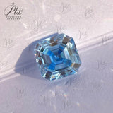 Moissanite Ice Blue Brilliant Gemstone  Asscher Cut Lab Grow Diamond  Advanced Jewelry Making Material GRA Pass Diamond Test