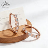 2ct D Color Circle Hoop Moissanite Earrings Round Cut VVS1 S925 White Yellow Rose Gold Anniversary Wedding Gift for Women