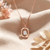 1CT Moissanite Necklace Emerald Cut 925 Sterling Silver D Color VVS1 GRA Hypoallergenic Office‑Ready Perfect Gift Jewelry