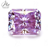 Moissanite Plating Sakura Pink VVS1 Gemstones Oval/Heart/Radiant/Emerald Cut for Rings Necklaces Earrings DIY Jewelry Making