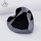 Luxury Black Moissanite Stones Multiple Shapes Including Round Oval & Heart Perfect for Rings Necklaces & Earrings
