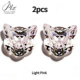 7x7mm Lucky Cat Cut Golden/White/Purple/Pink/Green/Ice Blue/Yellow Colors Cubic Zirconia Gemstones for Jewelry Making DIY Gift