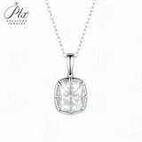 Moissanite Necklace Classic 2.5ct Cushion Cut D VVS1 GRA 925 Silver 10K 14K Gold Solitaire Pendant Elegant Gift for Her Daily Wear