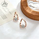 1-2ct D Color Round Cut Moissanite Earrings VVS1 S925 White Yellow Rose Gold Classic Fine Jewelry Anniversary Gift for Her