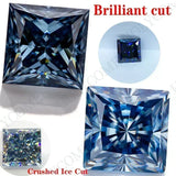 Moissanite Stone Moissanite Stone 0.35ct-5ct Colorful VVS1 Princess Shape Excellent Beads For Women's Jewelery Diamond Ring