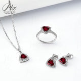 Jewelry Set Moissanite Jewelry Set Trillion Cut It Includes Ring Necklace & Earrings Suitable for Weddings and Ideal As A Gift