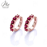 Moissanite Earrings & Lab Grown Gemstone 925 Sterling Silver VVS1 Round Brilliant Cut Fine Jewelry Gift for Women Anniversary