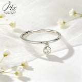 Moissanite Ring Round Cut GRA VVS1 Clarity 925 Sterling Silver Daily Match Office Wear Women Fashion Ring