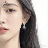 Moissanite Round Moving Stud Earrings 5-6.5mm With GRA 925 Sterling Silver Fashion Design Ideal Jewelry for Women as Daily Gift