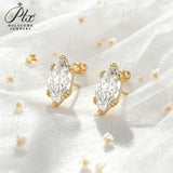1-2ct Moissanite Earrings Marquise D Color VVS1 925 Sterling Silver GRA Hypoallergenic Factory Direct Versatile Daily Wear Gift