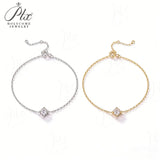 Moissanite Bracelet 1ct VVS1 D Color 925 Sterling Silver Round Cut Fashion Jewelry Gift For Women Birthday  White/Yellow Gold