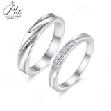 Moissanite Couple Ring S925 Sterling Silver D Color VVS1 Round Cut GRA Certified Hypoallergenic Direct Factory Daily Jewelry Ideal Gift for Her