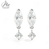 Moissanite Earrings Marquise Cut 2ct D Color VVS1 925 Sterling Silver GRA Factory Direct Hypoallergenic Daily Commute Jewelry