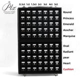 Wholesale Popular Jewelry Tool Box 5A High Quality Leather Diamond Cubic Zirconia Carat Size Comparison Set for Jewelry Store & Craftsman