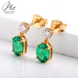 Moissanite Earrings 925 Sterling Silver D Color Oval Cut Ruby/Sapphire/Columbia Premium Jewelry Gifts for Anniversarie Birthdays