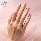 Moissanite Ring Round Cut GRA VVS1 Clarity 925 Sterling Silver Daily Match Office Wear Women Fashion Ring